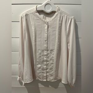 🤍WINDSMOOR Pleated Front Blouse -beige - Size 20